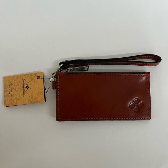 Patricia Nash Almeria Leather Credit Card Wallet - Tan - Picture 1 of 4